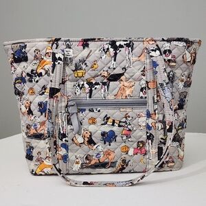 VERA BRADLEY HOWL-O-WEEN HALLOWEEN BEST IN SHOW DOGS SMALL VERA TOTE BAG